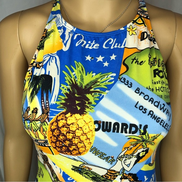 Kathy Ireland Vintage Hawaiian Tropical Swimsuit - Picture 2 of 13